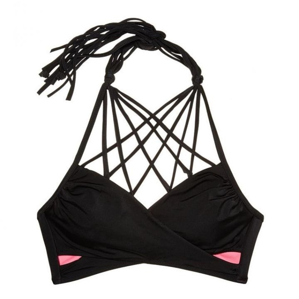 Victoria secret high neck body wrap bikini-top